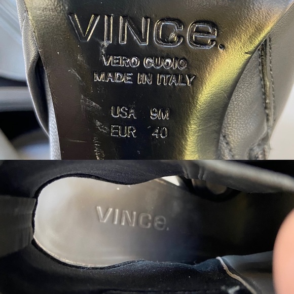 VINCE Brigham Boots in Gray Peep Toe Leather Size 9M - Picture 13 of 14